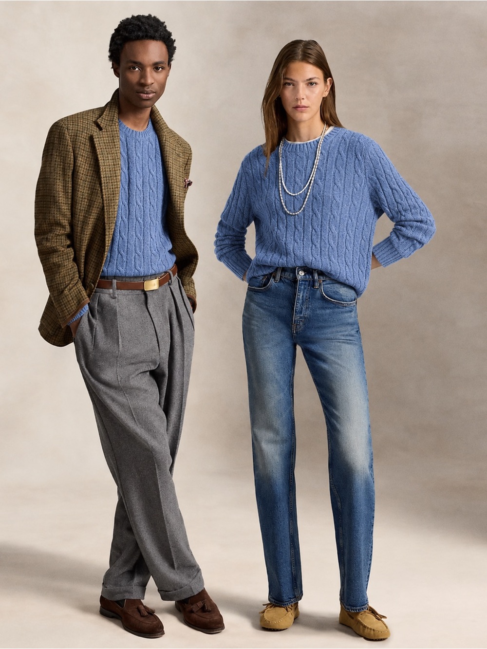 J.Crew cashmere cable knit fisherman blue sweater S
